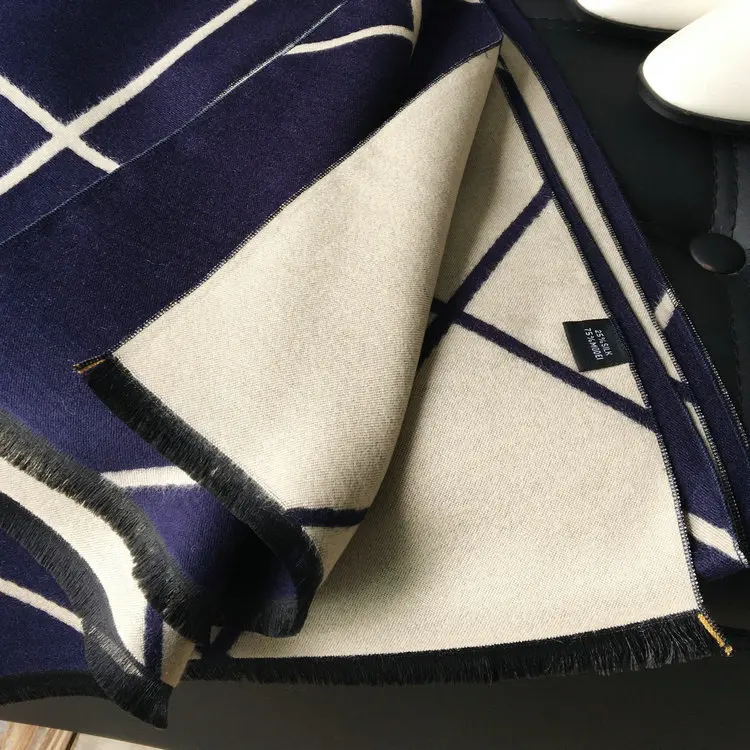 Новинка кашемировый шарф с принтом геометрический Cachecol Foulard для мужчин и женщин любовь пары хиджаб с бахромой кашемировый палантин пончо