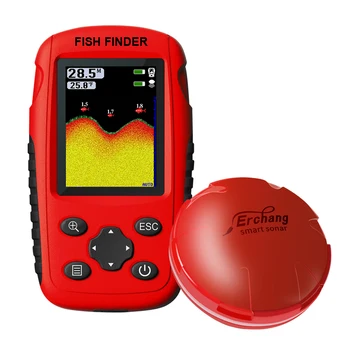 

Erchang Rechargeable Wireless Remote Sonar for fishing 50M water depth echo sounder fishing finder Lake Sea Fishing