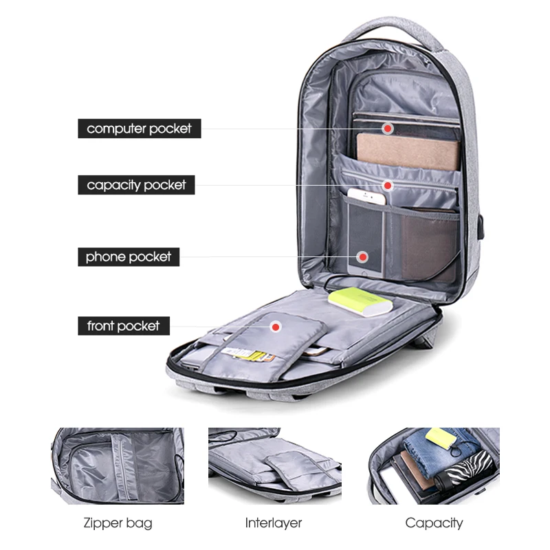 Anti Theft backpack Men 15.6 inch Laptop Backpacks School Fashion Travel Male Mochilas Feminina Casual Women Schoolbag