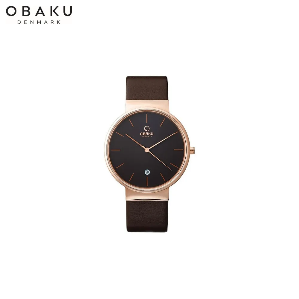 Наручные часы Obaku V153GDVNRN мужские кварцевые на кожаном ремешке |