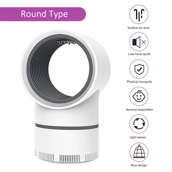 

LED Mosquitoes Killer Lamp Repellent Light USB C-harging Port Design for Home Living Room Daily Use Portable Present Gift