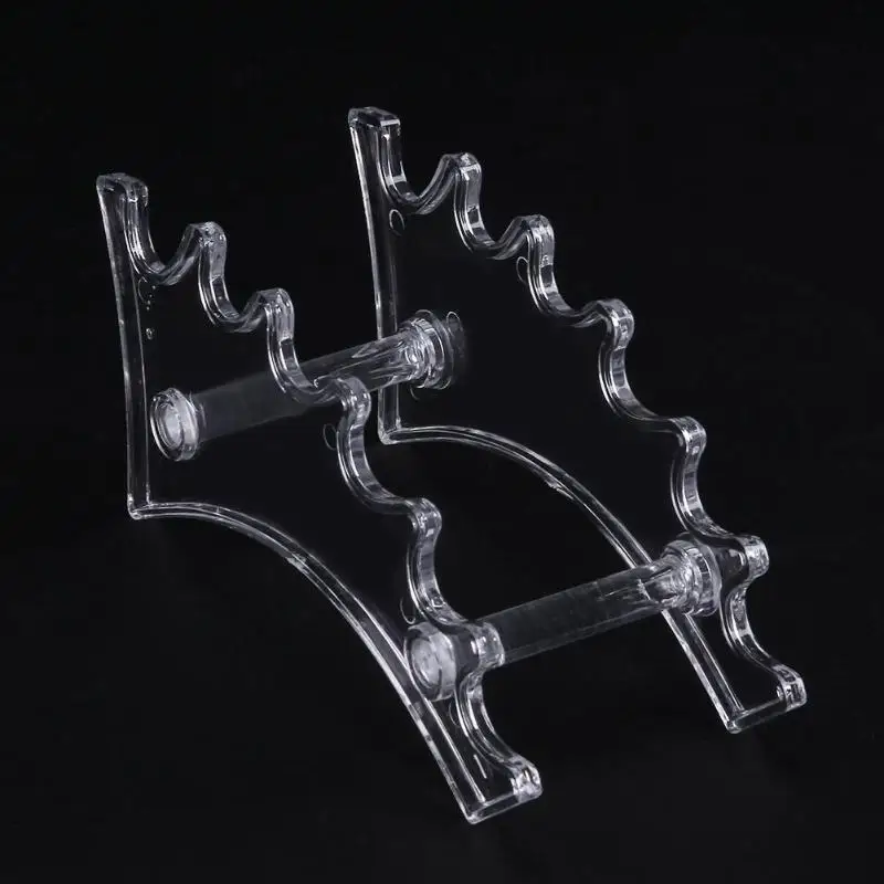 

1Pc 6 Rack Nail Tool Rack Nail Brush Stand Clear Acrylic Holder Eyebrow Pen Makeup Brush Pencil Display Shelf Holder Organizer
