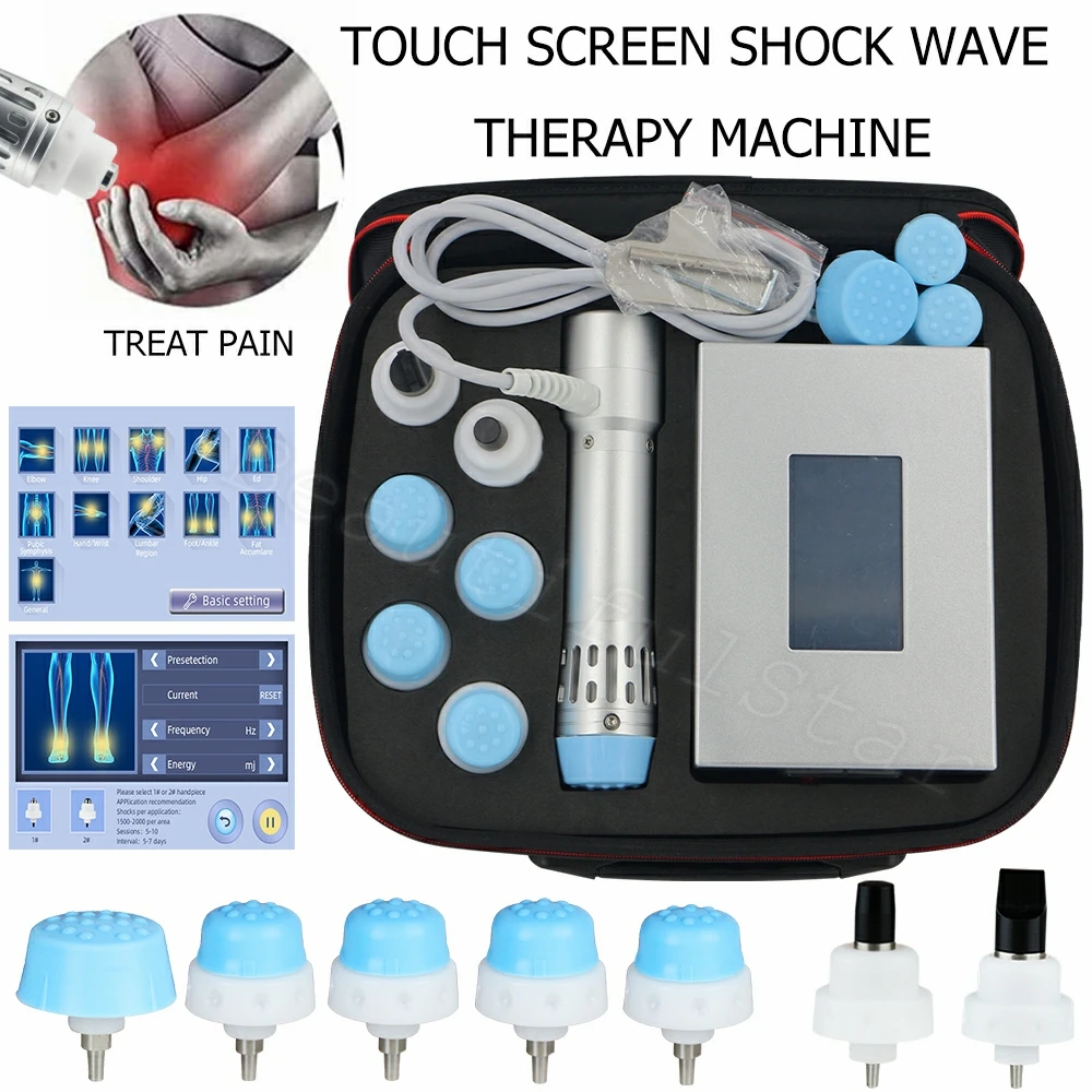 

Устройство для ударно-волновой терапии, портативное устройство для лечения Эд, для снятия боли в плечах, локтях и теле, для массажа с сенсорным экраном, Новинка