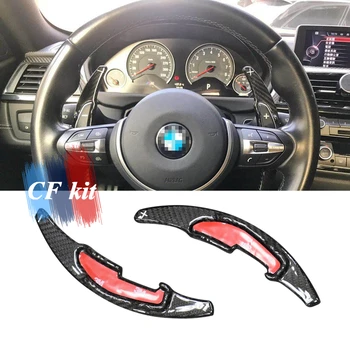 

CF Kit Steering Wheel Paddle Shifter Extension Real Carbon Fiber For BMW M2 M3 M4 M5 M6 Car Styling