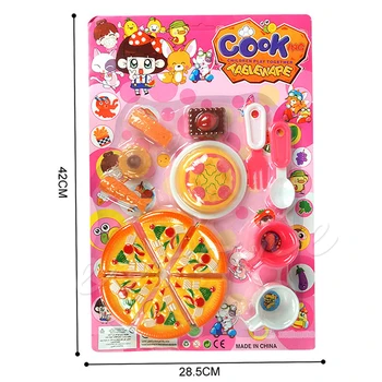 

Hot Sale Pizza Party Fast Food Cooking Cutting Play Set Kids Kitchen Pretend Toy R9UE