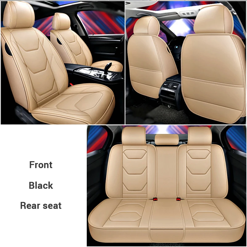 SEAMETAL Nappa Leder Auto Sitzbezüge Vorne Hinten Luxus Sitzkissen  Protector Airbag Compitable mit Lenden Unterstützung Kissen - AliExpress