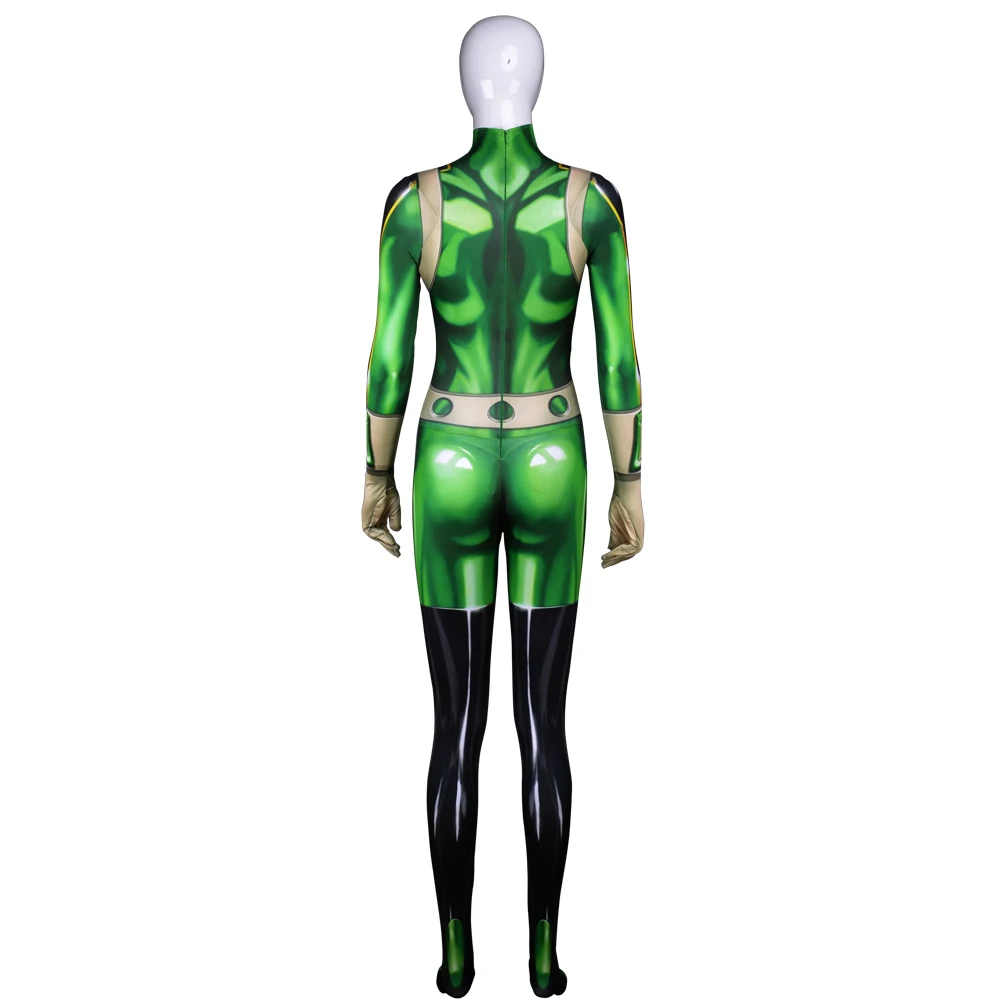 3D напечатанный Boku no Hero Academy Froppy Косплей костюмы Pro Tsuyu Asui Zentai боди| |