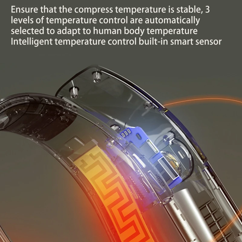 Portátil com Carregador Suporte para Pescoço Aquecedor de Mão com Temperatura Aquecedor Elétrico Ajustável Bateria Quente Usb 9 Aquecedor elétrico portátil com carregador usb, suporte