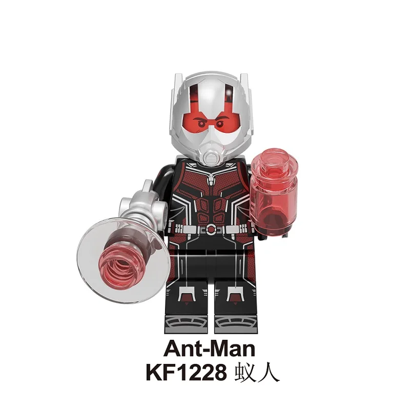 KF1228 20Pcs No Box 20 шт. Доктор Стрэндж Капитан Америка строительные блоки Локи с хромированной волос Тор фигурки WASP Кирпичи игрушки для детей KF6101 - Цвет: KF1228 20Pcs No Box
