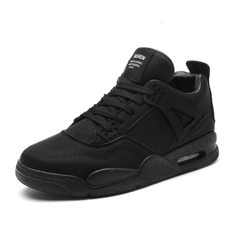 black Basket Homme Новое поступление мужские баскетбольные кроссовки Air Ретро Jordan кроссовки для взрослых дышащие амортизирующие спортивные кроссовки Jordan 4 - Цвет: black
