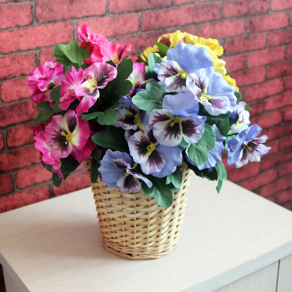 Искусственный цветок Pansy сад DIY сценический вечерние реквизиты для украшения