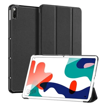 

For Huawei MatePad 10.4 Tablet Case Trifold PU Leather Anti-scratched Protective Flip Case with Smart Sleep for Mate Pad Case