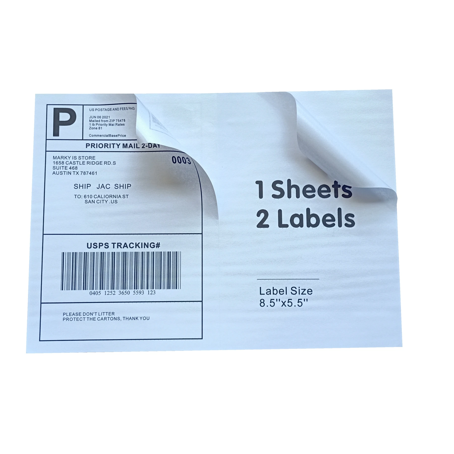 Etiquetas de envío de media hoja para impresoras láser y de inyección de tinta, etiquetas vacías, etiquetas de impresora láser de 216x279mm|Auto-adhesivo Papel| - AliExpress