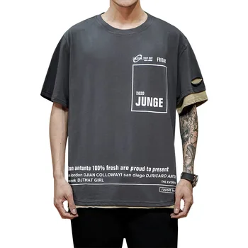 

Funny Mens Summer Tshirts Male Oversized Tee Shirts Men's Cotton Fashion Hip Hop T-shirt 5XL Casual T Shirt For Man Streetwear