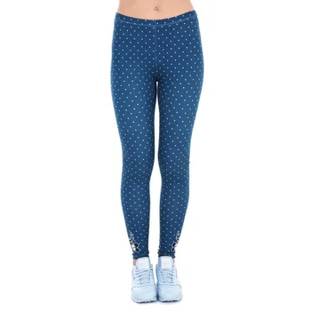 

Plus size gothic women's fashion leggings fitness Wavelet dot print push up sport high waist leggings woman sexy clothing