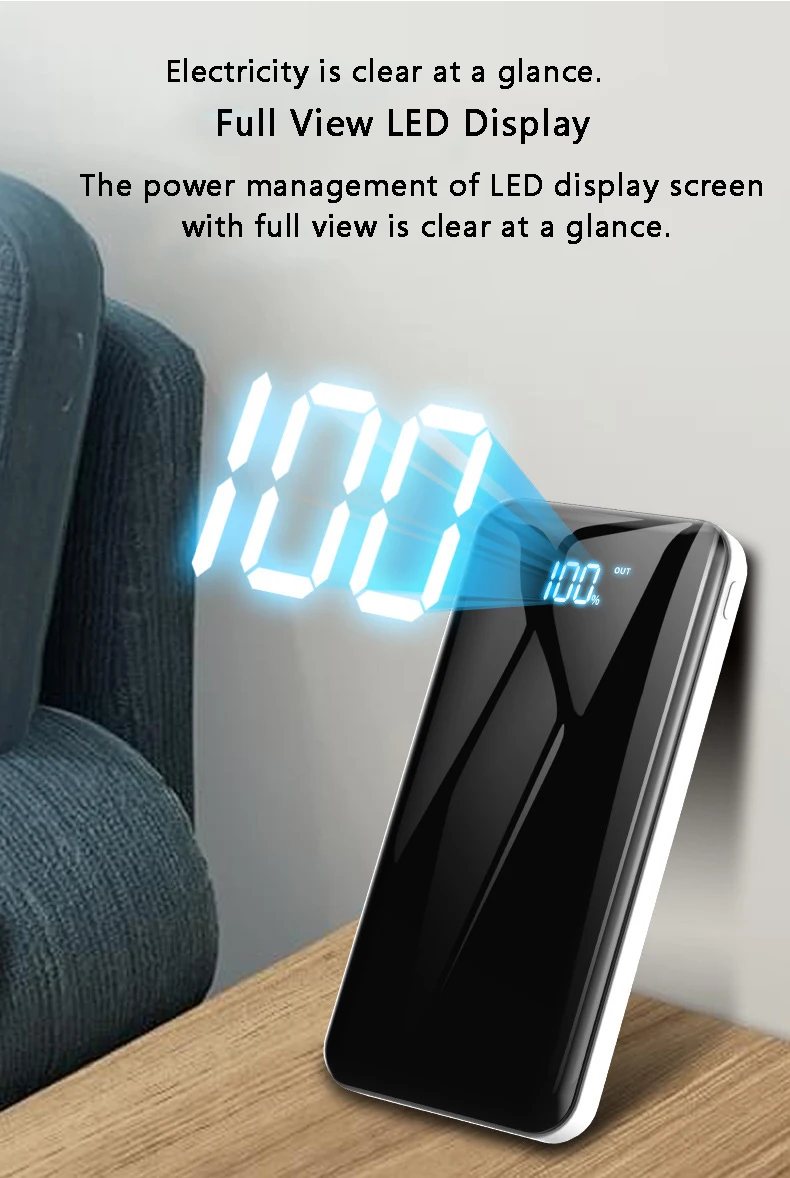 Power Bank 20000 мАч для Xiaomi mi 2 USB power Bank портативное зарядное устройство Внешняя батарея повербанк для iPhone Xiao mi huawei