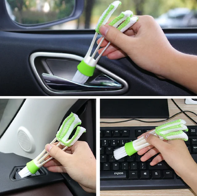 Brosse de nettoyage pour climatisation de voiture, outil de nettoyage pour  obturateur de sortie d'air, dépoussiérage, clavier - AliExpress