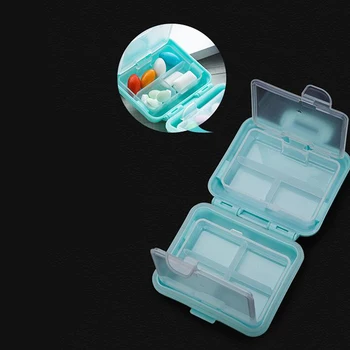 

New Portable Green Safe Plastic Packaging Medicine Box Home Storage Box Stud Earrings Jewelry Storage Box