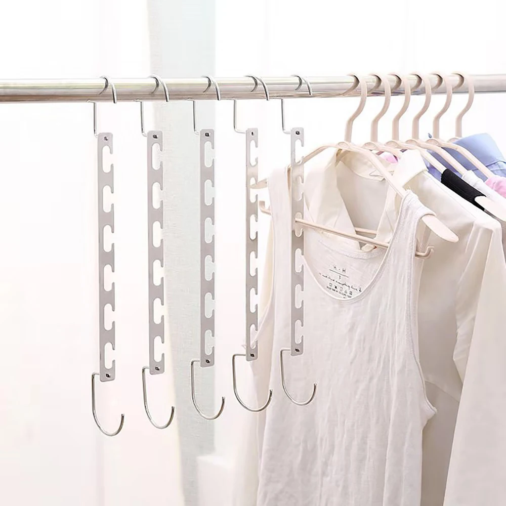 5pcs Wonder Closet Organizer Space Saver Magic Hanger Clothing Rack Clothes Hook 