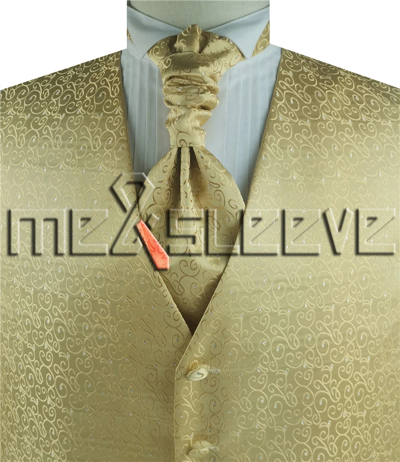 Свадебный смокинг в горошек, комплект с жилетом(жилет+ Аскот+ носовой платок
