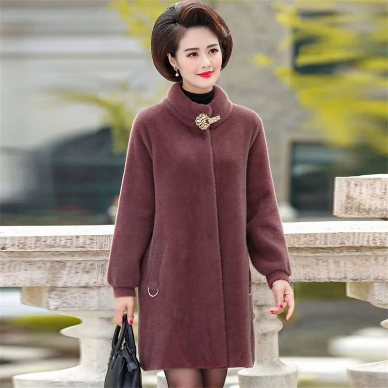 Women Winter Cashmere Woolen Coat New Imitation
