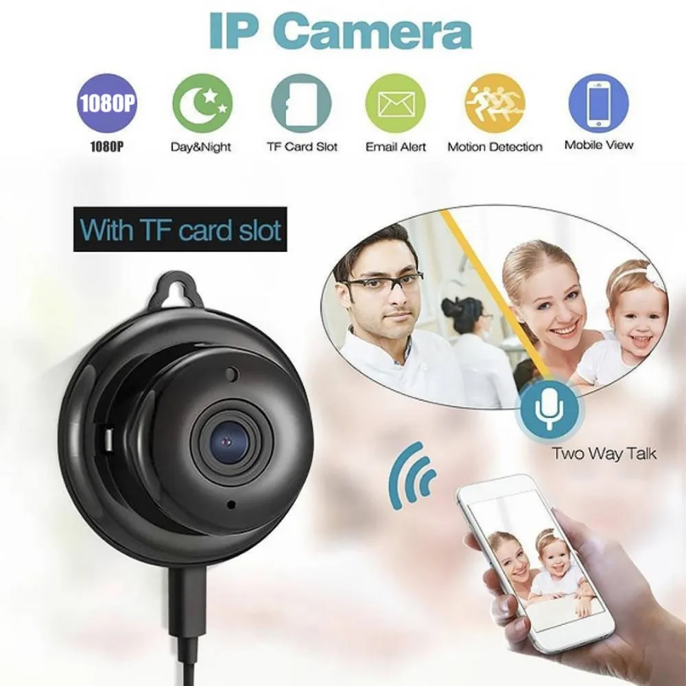 PTZ Micro Wi Fi Домашний Беспроводной видео CCTV мини видеонаблюдения с Wifi IP камера Cam Camara для телефона ночного видения Wai Fi