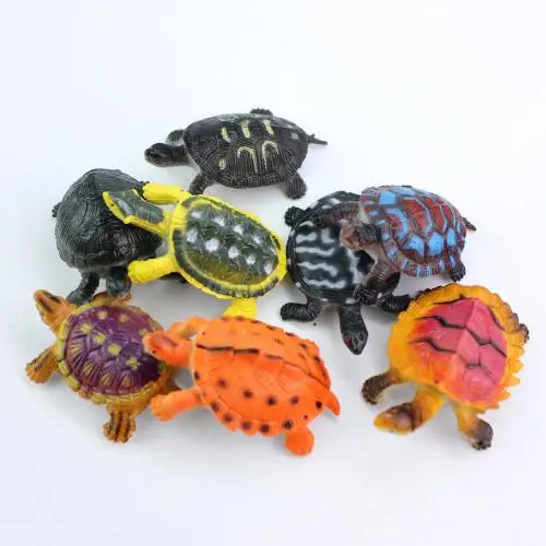 Tortoise Мини красочные Моделирование Лягушка Золотая рыбка фигурки животных для ванной Развивающие детские игрушки Новые - Цвет: Tortoise