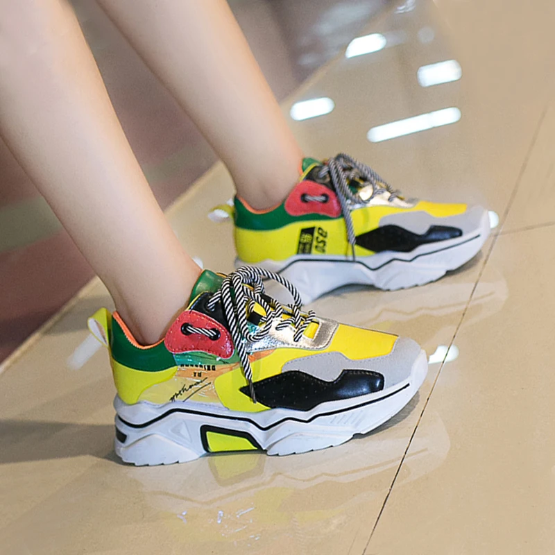 

Womens Sneakers Shoes 2018 Fashion Casual Woman shoes Women's Heels Woman-shoes Tennis Female Platform Designer Summer Colorful