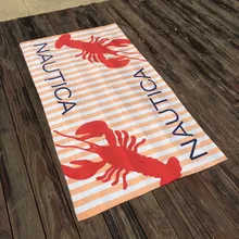 Плотное банное полотенце, европейский и американский стиль, класс А, не формальдегид, мультяшный принт, очень большое, чистый хлопок, Пляжное банное полотенце, Beac