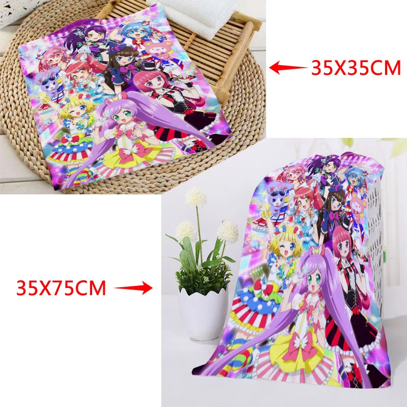 35x35 см, 35x75 см полотенца на заказ Idol Time Pripara печатные квадратные полотенца микрофибра Абсорбирующая сушка банные полотенца мочалка - Цвет: 15