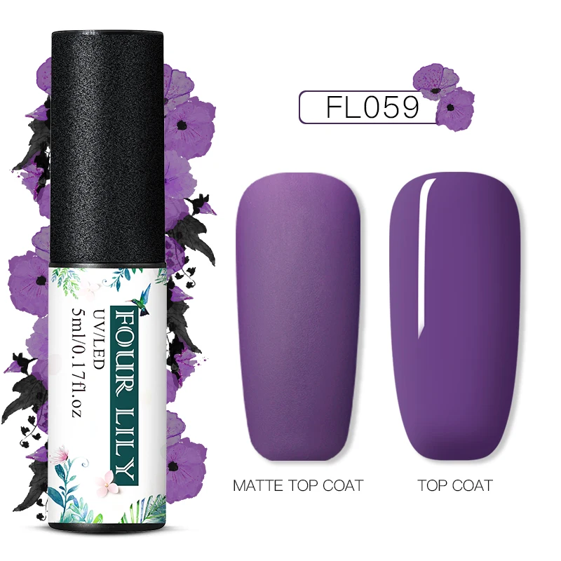 PS06830 Четыре Лили 60 Цвета Матовый УФ-гель для ногтей 5 мл Pure Nail Цвет матовый лаки для ногтей био-Гели Soak Off Гель лак для ногтей Лаки маникюрный лак - Цвет: PS06830
