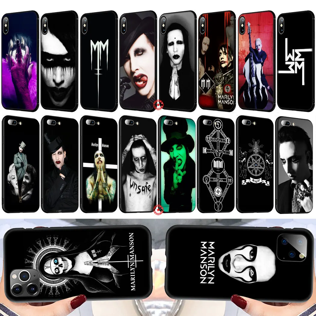 Y46 Marilyn Manson Мягкий силиконовый чехол для iPhone 11 Pro XS Max XR X 8 7 6 6S Plus 5 5S SE чехол|Бамперы| |