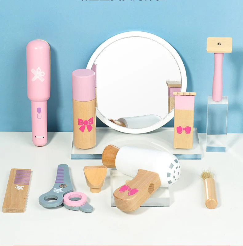 12Pcs 10Pcs Pretend Wooden Makeup Set Simulation Cosmetics Set Pretend Kids  Girls Makeup Toys Pink Non-toxic Wood Make up Toys - Realistic Reborn Dolls  for Sale