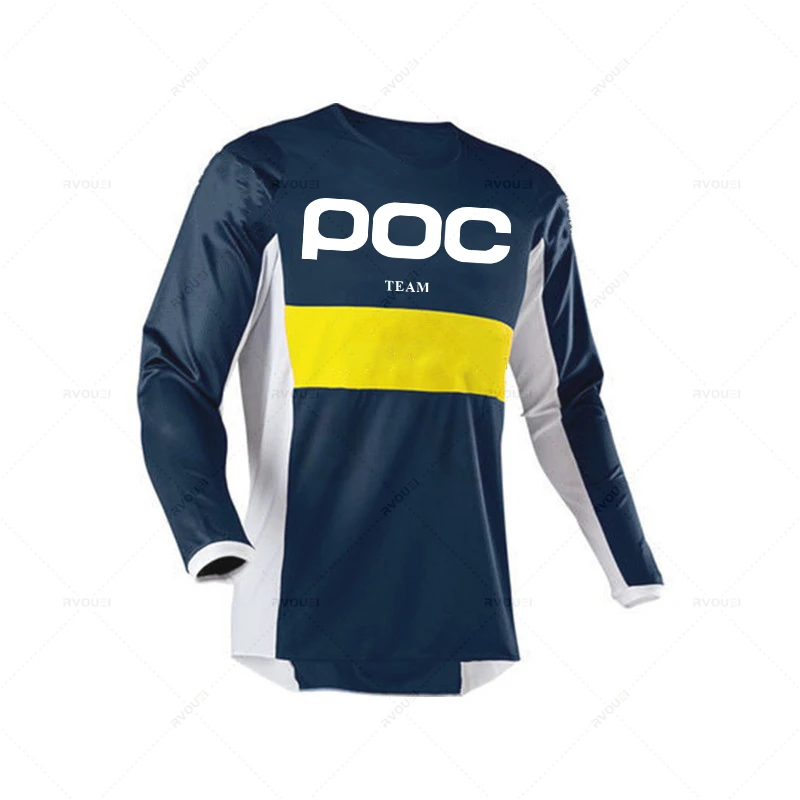 Team Poc Cycling Jerseys Men Downhill Jerseys Mountain Bike MTB Shirts