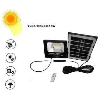 

100/75 Led Solar light lamp floodlight Upgraded leds LED Power Street With Controller Waterproof Outdoor Lamp indoor remote time