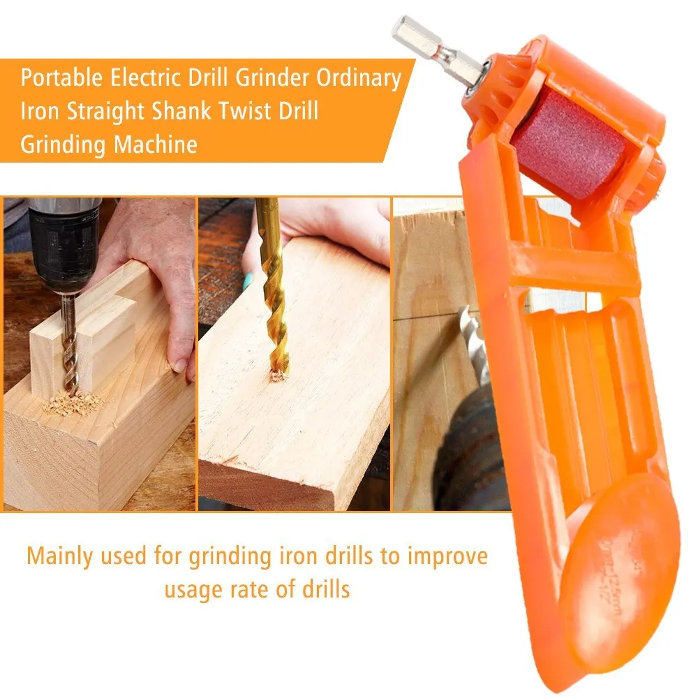 Portable Electric Drill Grinder Ordinary Iron Straight Shank Twist Drill Grinding Machine