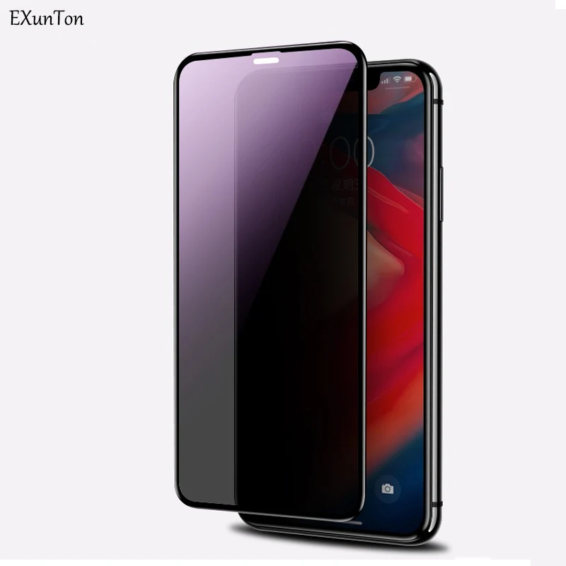 Антишпионское закаленное стекло для iPhone X XS Max XR антибликовое защитное стекло синий светильник для iPhone X XS Max XR защитная пленка