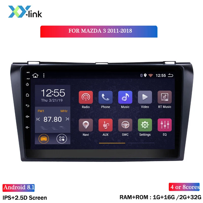 #*Cheap HOT SALE IPS 2.5D Android 8.1 9 INCH Car Radio Audio GPS Multimedia Player For Mazda 3 2011 2018
