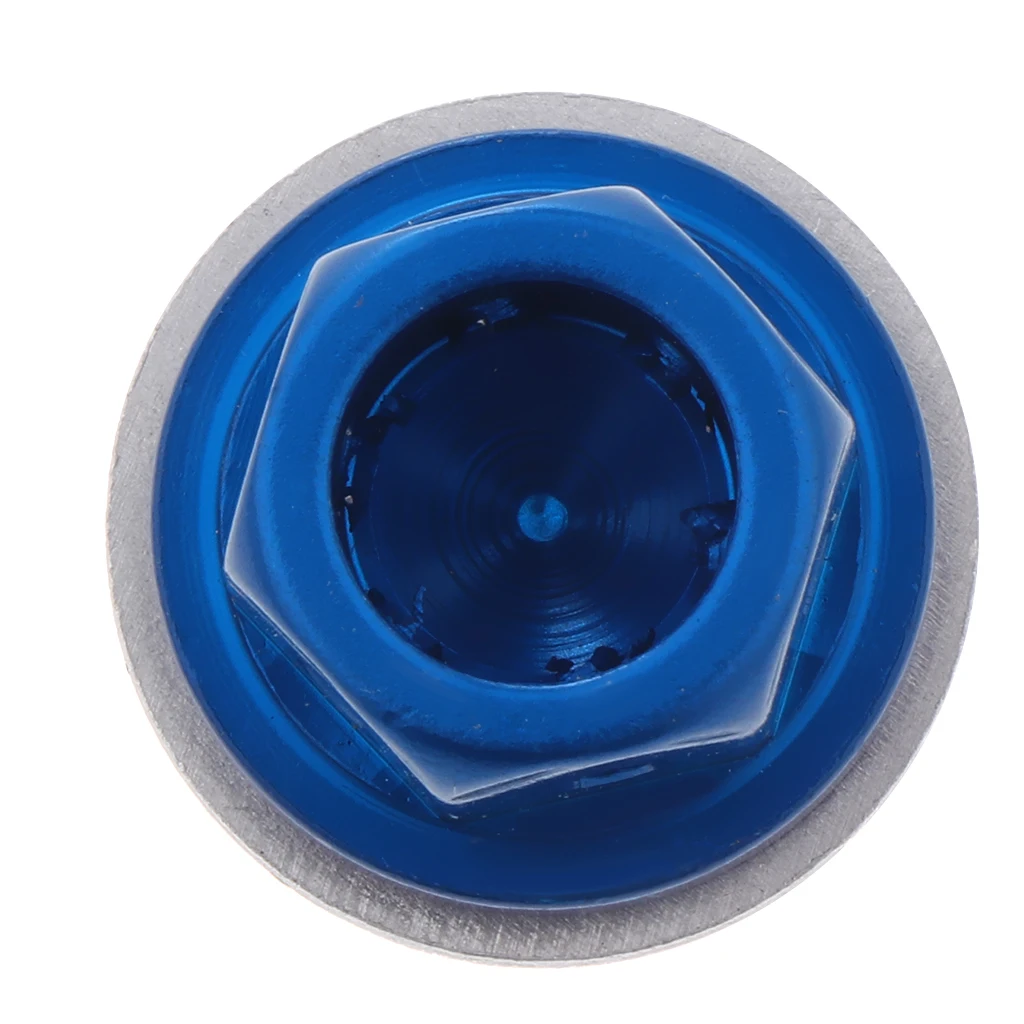 MagiDeal M12 Magnetic Aluminum Alloy Blue Drain Screw, Engine Suction Screw  27x20x20mm