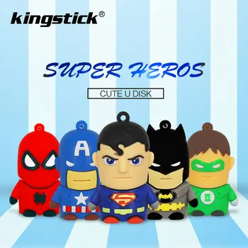 

2020 latest superhero Silicone USB flash drive 8GB 16GB 32GB PenDrive Spider-Man Batman Creative USB