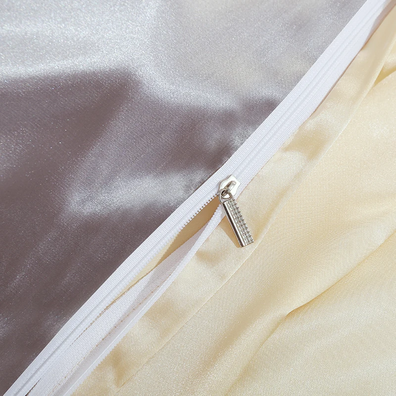 Liv_Esthete Satin Silk Luxury Bedding Set Bedspread Flat Sheet Duvet Cover Double Elastic Rubber Fitted Sheet Family Home Decor