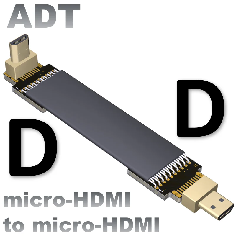 Micro micro HDMI line FPV aerial photography Micro HDMI to Micro HDMI fpv cable FPC Flat Cable fpv for GOPRO 4K@50/60?2160p?