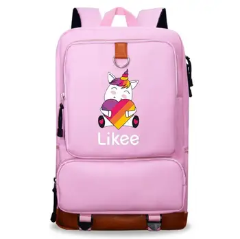 

Likee App Backpack Children Boys Girls School Mochila Fashion Rainbow Russia Style LIKEE Laptop Rucksack for Men Teens Women