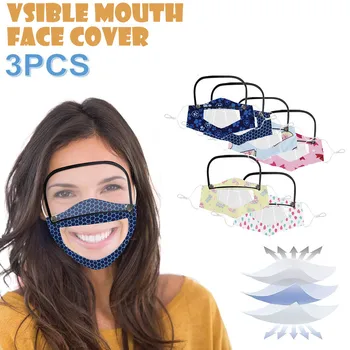 

3PCS Adult Anti-stof Veilig Ademend Face Mask And Detachable Eye Shield Gezicht hypoallergeen Masks Activated Carbon Maskers