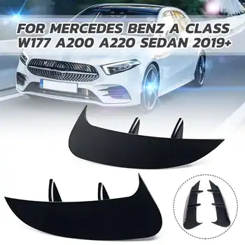 

Car Exterior Body Rear Bumper side Spoiler Canard Stickers Trim Cover For Mercedes for Benz A Class W177 A200 A220 Sedan 2019+