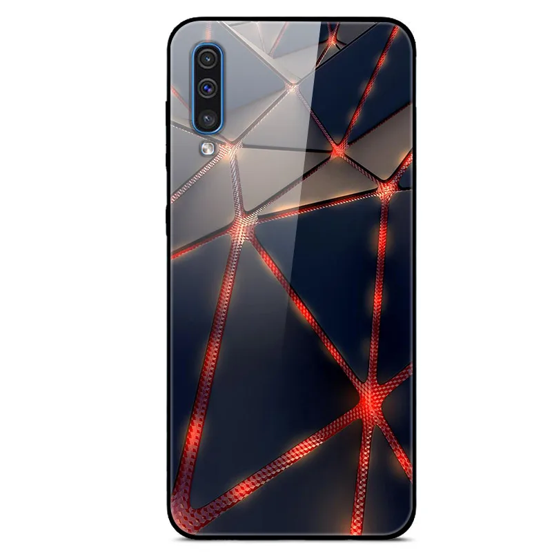 Для samsung Galaxy A50 чехол, стеклянная жесткая задняя крышка для samsung A30S A50S A10 A20 A30 A40 A70 чехол для телефона s бампер A 50 50S 30S - Цвет: d4