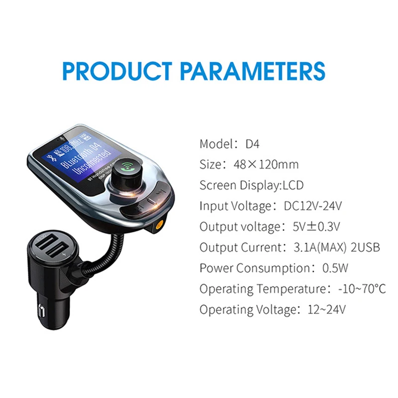 Беспроводной Bluetooth fm-передатчик MP3 радио адаптер автомобильный комплект USB зарядное устройство Suppor tf-карта IJS998