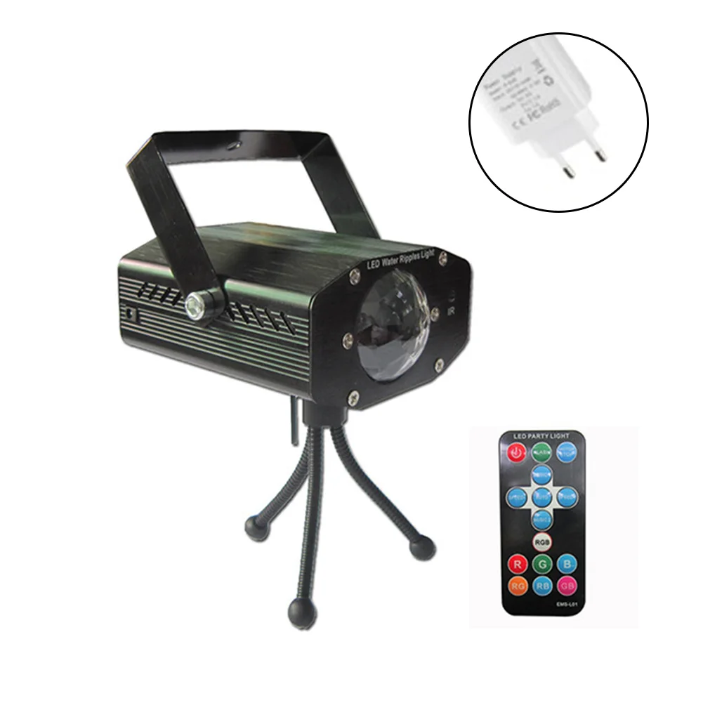 

7 Colors Disco Microphone Water Ripples Banquet Party Led Bar Remote Control Stage Light KTV Effect Sound Activated Accessories