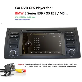 

Original UI 1 din Car DVD player for BMW E39 X5 Range rover GPS Wifi Bluetooth Radio USB SD Steering wheel Control Camera map