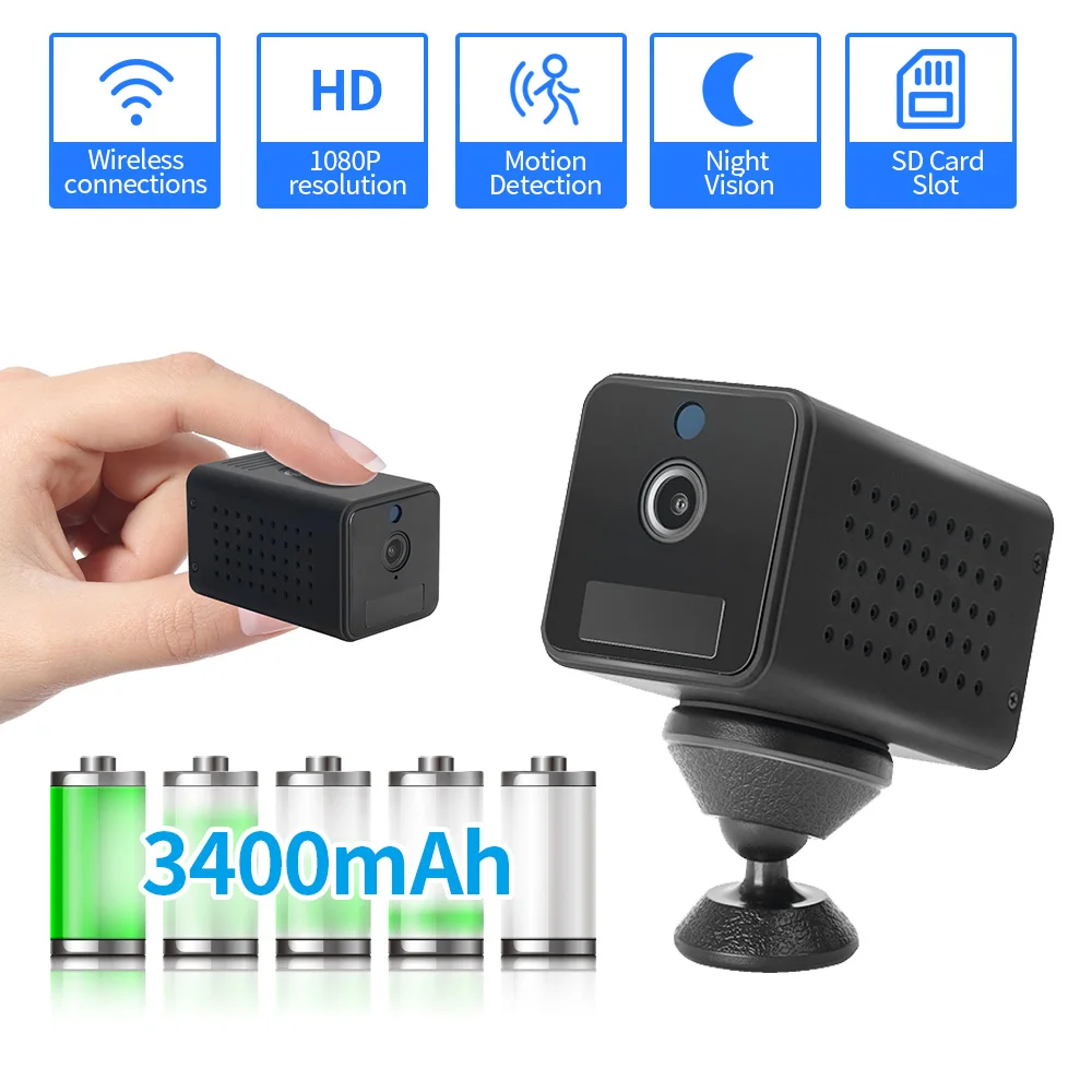 Беспроводная мини-камера видеонаблюдения FEISDA 1080P с Wi-Fi и ночным видением |